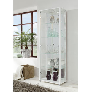 Thin glass store display cabinet